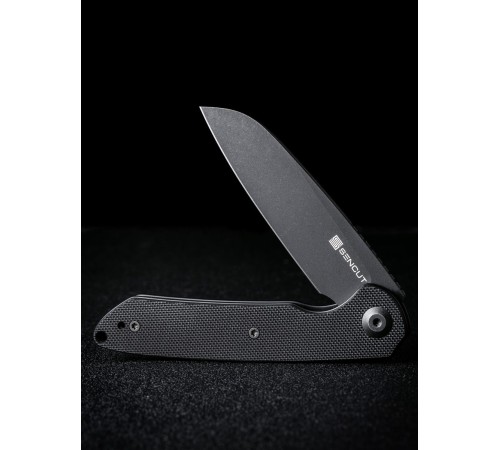 Складной нож SENCUT Kyril 9Cr18MoV Steel Black Stonewashed Handle G10 Black