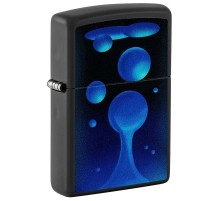 Зажигалка ZIPPO Lava Lamp с покрытием Black Light, латунь/сталь, черная,матовая 38x13x57 мм