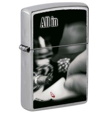 Зажигалка ZIPPO All In All с покрытием Street Chrome™, латунь/сталь,серебристая, матовая 38x13x57 мм