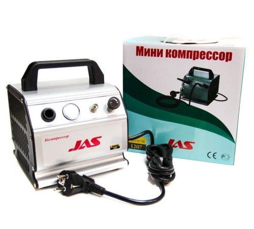 Компрессор JAS 1207, с регулятором давления, автоматика, ресивер 0,3 л