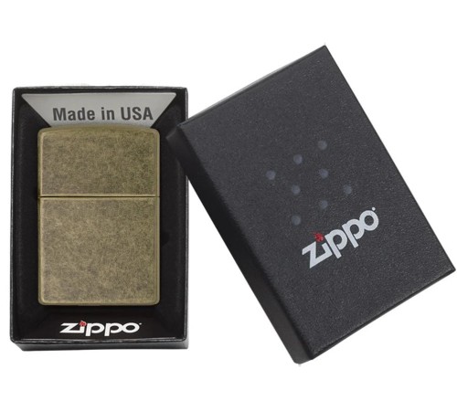 Зажигалка ZIPPO, с покрытием Anitque Brass™, медь/сталь, матовая, 38x13x57 мм