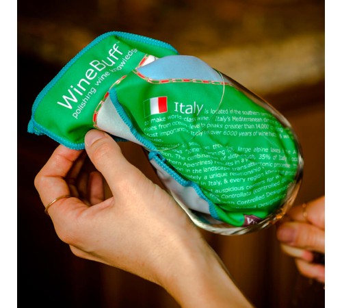 Салфетка из микрофибры для натирки стекла Soiree Home Italy Wine Map