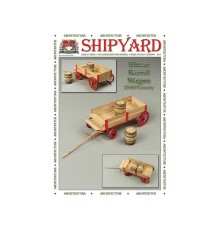 Сборная картонная модель Shipyard телега с бочками (№80), 1/72