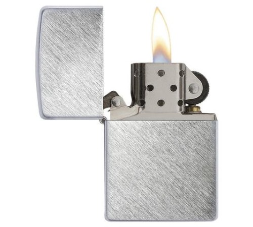 Зажигалка ZIPPO с покрытием Herringbone Sweep, латунь/сталь, серебристая, матовая, 38x13x57 мм