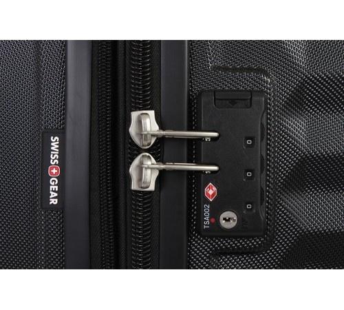 Чемодан SWISSGEAR FRIBOURG, чёрный, АБС-пластик, 37x23x54см, 35 л