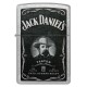 Зажигалка ZIPPO Jack Daniels® с покрытием Street Chrome, латунь/сталь, серебристая, 38x13x57 мм