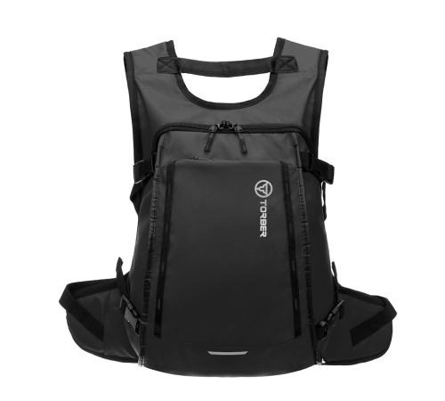 Рюкзак TORBER Mobi, черный, полиэстер 900D с PU покрытием, 45 х 32 х 20 см