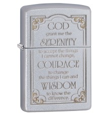 Зажигалка ZIPPO Classic с покрытием Satin Chrome™, латунь/сталь, серебристая, матовая, 38x13x57 мм