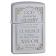 Зажигалка ZIPPO Classic с покрытием Satin Chrome™, латунь/сталь, серебристая, матовая, 38x13x57 мм