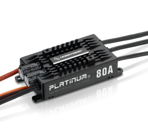 Бесколлекторный регулятор Hobbywing Platinum 80A-V4 (80A-100A, Aircraft, Heli)
