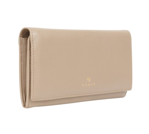 Кошелёк Cross Monaco Taupe, кожа наппа, гладкая, цвет бежевый, 20 x 11 x 2,5 см