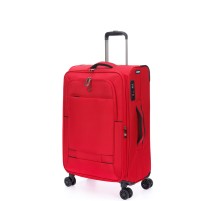 Чемодан TORBER Brosno, красный, нейлон 600D, 43,5 х 19 х 68 см, 56 л