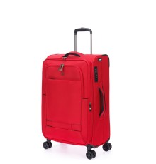 Чемодан TORBER Brosno, красный, нейлон 600D, 43,5 х 19 х 68 см, 56 л