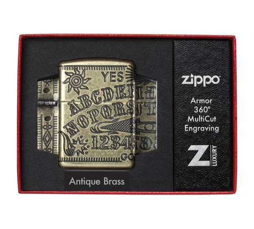 Зажигалка ZIPPO Armor™ с покрытием Antique Brass, латунь/сталь, медная, матовая, 38x13x57 мм