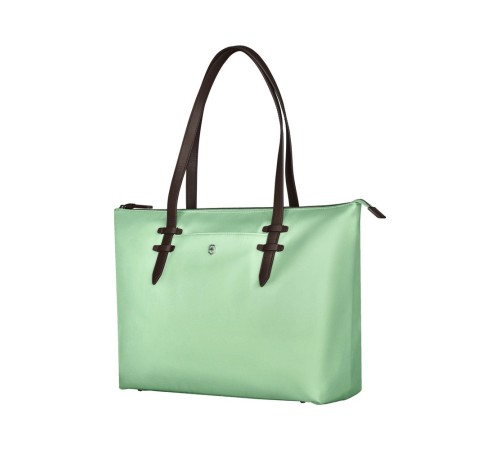 Сумка VICTORINOX Victoria Deluxe Business Tote, мятная, нейлон/кожа/микрозамша, 47x15x31 см, 16 л