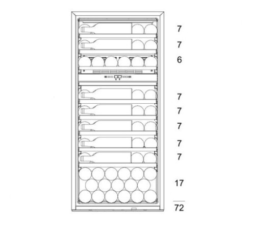 Винный шкаф компрессорный Dunavox DAVG-72.185DB.TO
