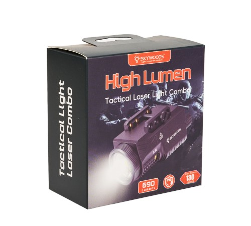 Фонарь подствольный пистолетный SKYWOODS FOSSA LASER, 690 люмен