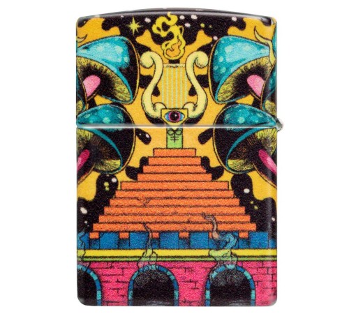 Зажигалка ZIPPO Skull Design с покрытием Glow In The Dark Green,латунь/сталь,разноцветная38x13x57 мм