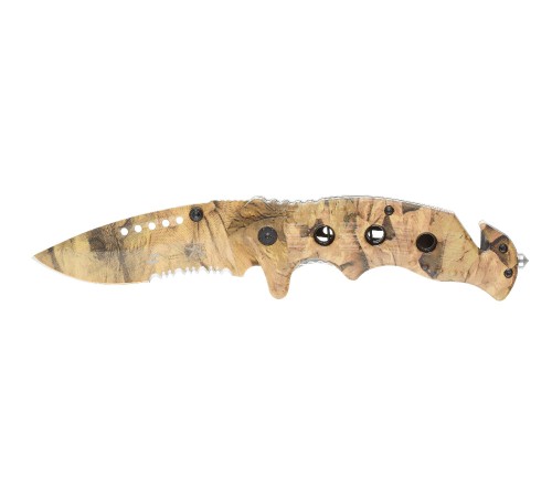 Нож складной Stinger, 95 мм (серый камуфляж), рукоять: алюминий (серо-зеленый камуфляж), картонная к