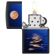 Зажигалка ZIPPO Moon Sunset с покрытием Black Light, латунь/сталь, чёрная, матовая, 38x13x57 мм