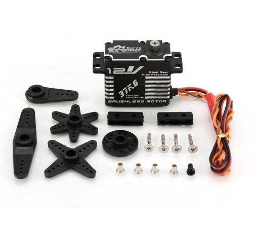 Сервомашинка цифровая JX Servo BLS-12V7137 (71г/37.5/0.08/14.0V) бесколлекторная, Full metal