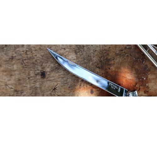Нож филейный Opinel №10, нержавеющая сталь, рукоять эбеновое дерево, картонная коробка, 001708