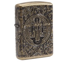 Зажигалка ZIPPO Armor® с покрытием Antique Brass, латунь/сталь, золотистая, матовая, 38x13x57 мм