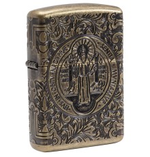 Зажигалка ZIPPO Armor® с покрытием Antique Brass, латунь/сталь, золотистая, матовая, 38x13x57 мм