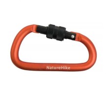 Карабин многофункциональный с муфтой Naturehike NH15A005-H D-Type 6cm оранжевый