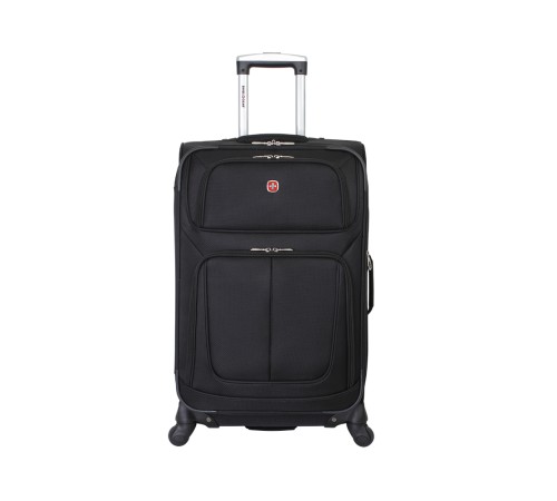 Чемодан SWISSGEAR SION, чёрный, полиэстер 750x750D добби, 41x26x70 см, 56 л