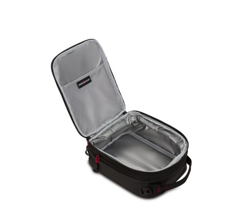 Термосумка для ланча SWISSGEAR, прорезиненный полиэстер 600D, чёрный/красный, 20х18х26 см, 8,5 л