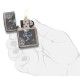 Зажигалка ZIPPO Armor® с покрытием Black Ice®, латунь/сталь, чёрная, глянцевая, 37х13x58 мм