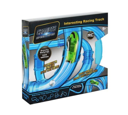 Р/У трек гоночный в трубе 022-2 Chariots Speed Pipes (светится в темноте) 24 детали