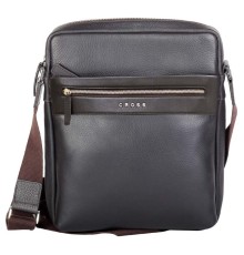 Сумка наплечная, Cross Nueva FV, кожа наппа, фактурная, коричневый, 29,0 х 23,5 х 8,0см