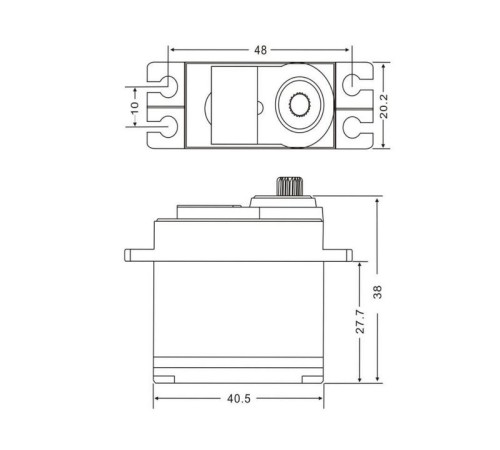 Сервомашинка аналоговая JX Servo PS-4806HB (48.5г/6.21/0.12/6V) стандартная