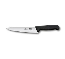 Нож разделочный VICTORINOX Fibrox с лезвием 19 см, чёрный