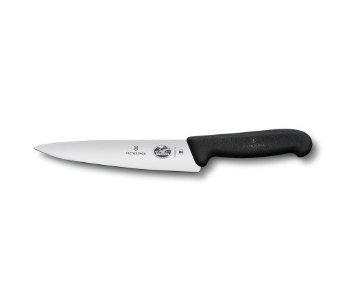 Нож разделочный VICTORINOX Fibrox с лезвием 19 см, чёрный
