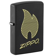 Зажигалка ZIPPO с покрытием Black Matte,латунь/сталь, черная, 38x13x57 мм