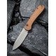 Складной нож CIVIVI Button Lock Elementum 14C28N Steel Gray Stonewashed Handle Brown Micarta