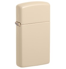 Зажигалка ZIPPO Slim® с покрытием Flat Sand, латунь/сталь, бежевая, матовая, 29x10x60 мм