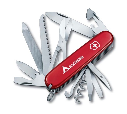 Нож перочинный VICTORINOX Ranger, 91 мм, 21 функция, красный, с логотипом 