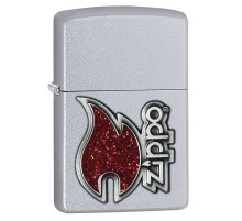 Зажигалка ZIPPO Classic с покрытием Satin Chrome™, латунь/сталь, серебристая, матовая, 36x12x56 мм