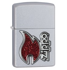 Зажигалка ZIPPO Classic с покрытием Satin Chrome™, латунь/сталь, серебристая, матовая, 36x12x56 мм