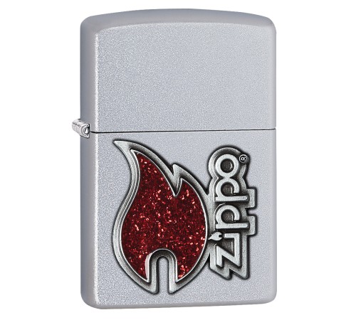 Зажигалка ZIPPO Classic с покрытием Satin Chrome™, латунь/сталь, серебристая, матовая, 36x12x56 мм