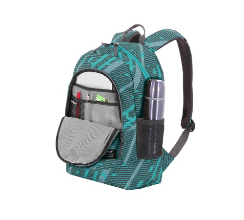 Рюкзак SWISSGEAR, голубой/серый, полиэстер 600D, 32х16х43 см, 22 л