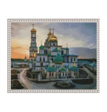 Картина мозаикой с нанесенной рамкой 40х50 НОВОИЕРУСАЛИМСКИЙ МОНАСТЫРЬ (36 цветов)