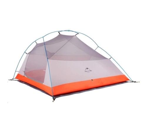 Палатка Naturehike Cloud Up 3 210T NH18T030-T трехместная сверхлегкая с ковриком, оранжевая, 6927595730638