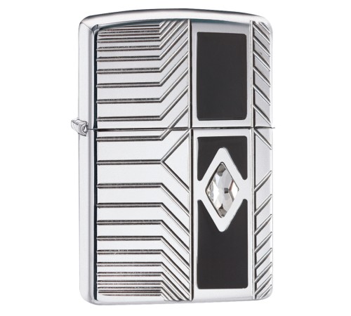 Зажигалка ZIPPO Armor® с покрытием High Polish Chrome, латунь/сталь, серебристая, 38x13x57 мм