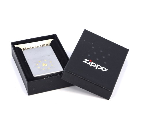 Зажигалка ZIPPO Classic с покрытием Satin Chrome™, латунь/сталь, серебристая, матовая, 36x12x56 мм