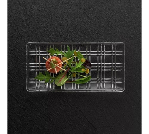 Блюдо прямоугольное Nachtmann SQUARE 28x14 см дымчатое